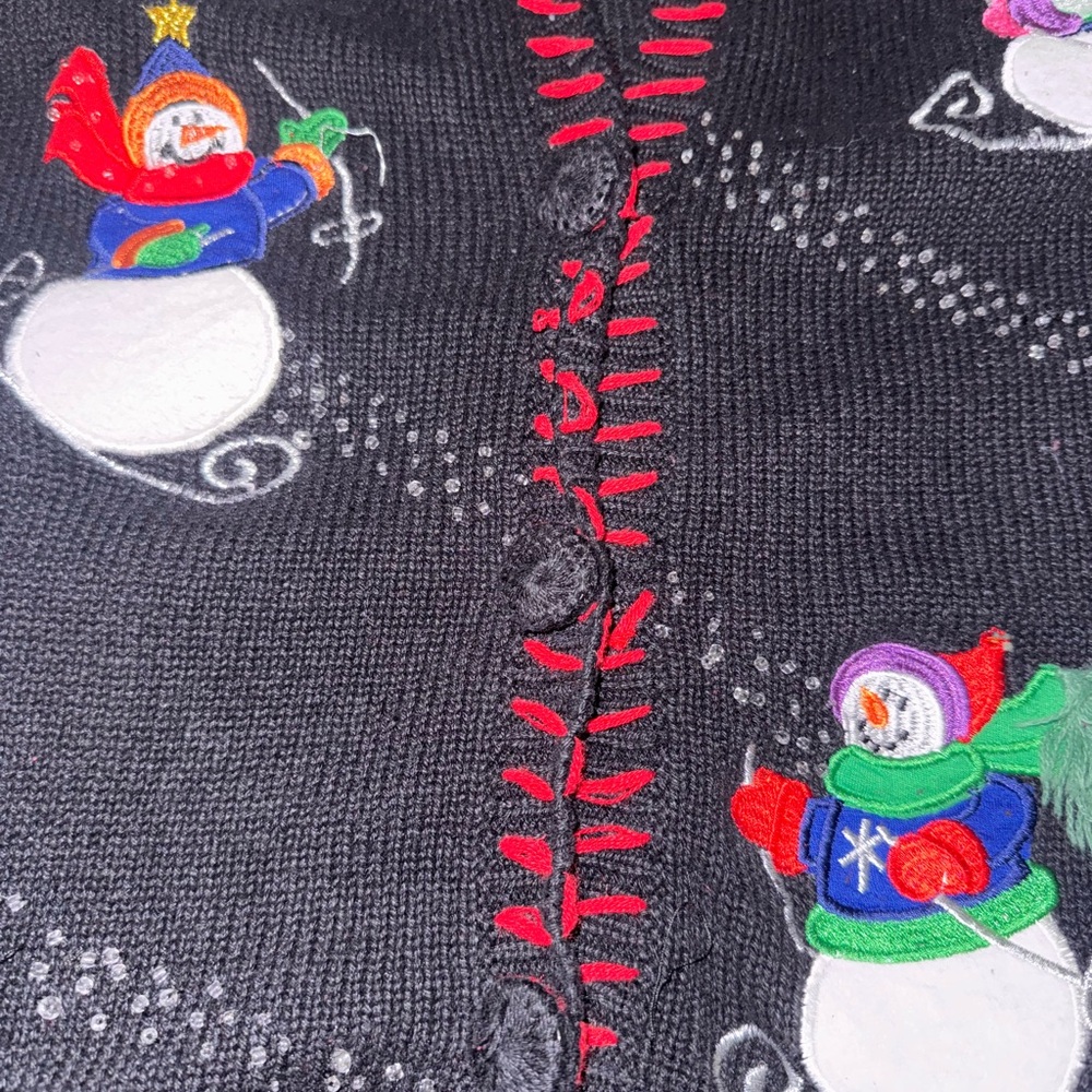 Holiday Editions Black Snowman Vest - Picture 6 of 14